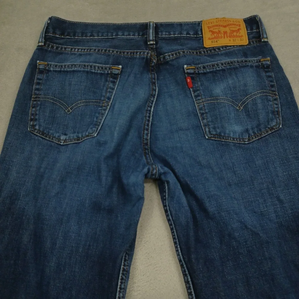 Levis 514 Jeans Mens 32x32 Blue Denim Casual Straight Fit Modern Pockets